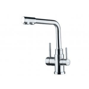 3 Three Way Mixer Tap Hot Cold & Pure 304 Stainless Steel Tall