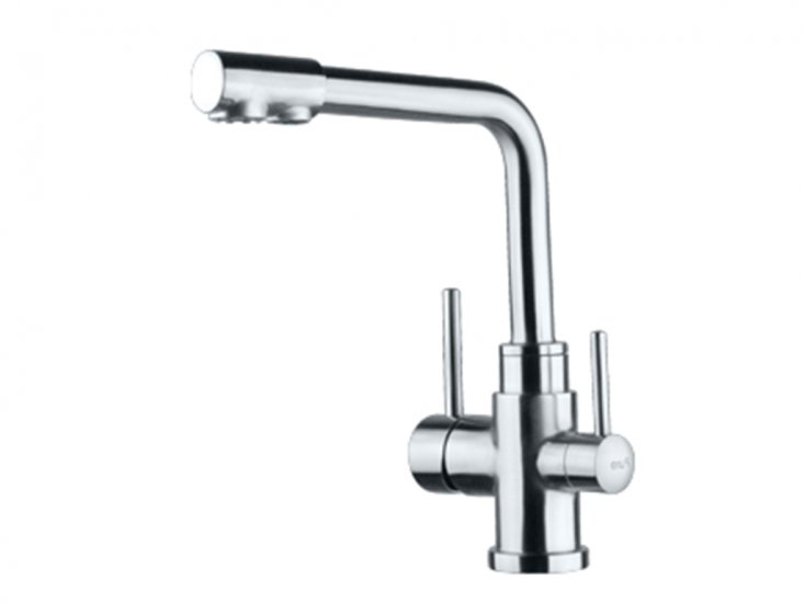 3 Three Way Mixer Tap Hot Cold & Pure 304 Stainless Steel Tall - Click Image to Close