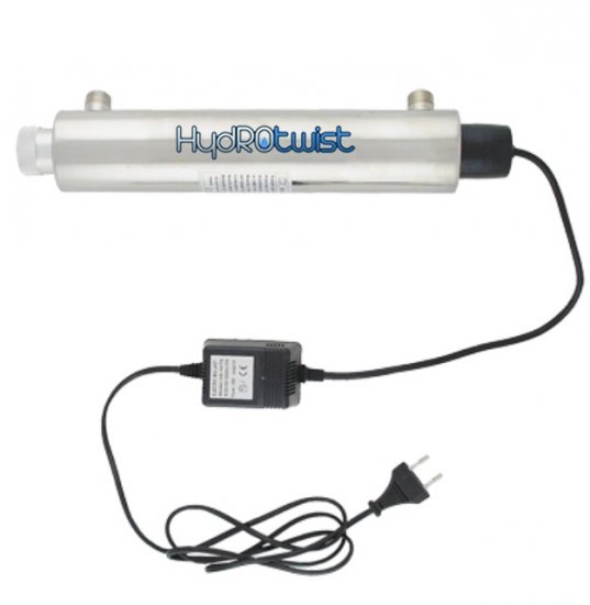 Ultraviolet UV Steriliser Filter 25 Watts 6GPM Stainless Steel - Click Image to Close