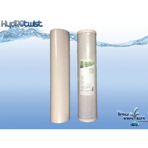 Twin Wholehouse Replacement Water Filter Set Polyspun + CBC