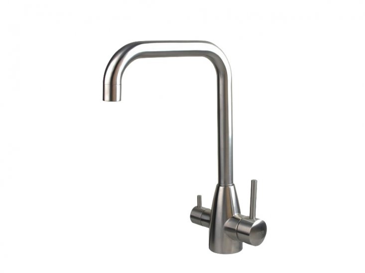 3 Three Way Mixer Tap Hot Cold & Pure 304 Stainless Steel Petite - Click Image to Close