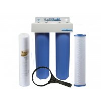 Twin Whole House Water Filter System 20" Big Blue Premium CTO - Click Image to Close