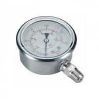 Pressure Gauge Chrome 1/4" Male Bottom Entry 50mm - Click Image to Close