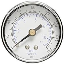 Pressure Gauge Chrome 1/8" Male Rear Entry 40mm - Click Image to Close