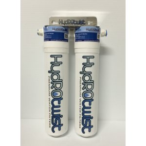 HydROtwist Premium Quick Change Twin Under Sink Water Filter 10" - Click Image to Close