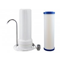 HydROtwist Countertop Benchtop Ceramic Water Filter White 10" - Click Image to Close
