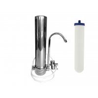 Stainless Steel Countertop Ceramic Water Filter System 10" - Click Image to Close